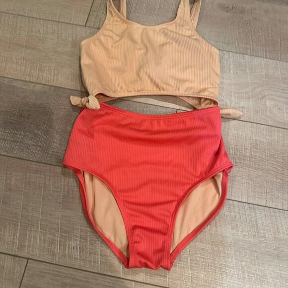ART CLASS GIRLS SWIM SUIT SIZE XL 14 TANGERINE ORANGE - Picture 2 of 5
